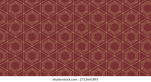 Hexagon Line Seamless Pattern – Modern Geometric Design