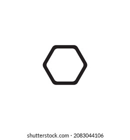hexagon line simple symbol logo vector
