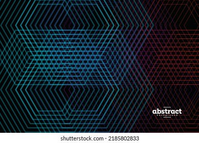 hexágono con fondo de tema de cyperpunk rayado de línea se puede usar para portada del sitio web plantilla de publicidad de carteles diseño de paquete de bebidas etiqueta de vector eps.