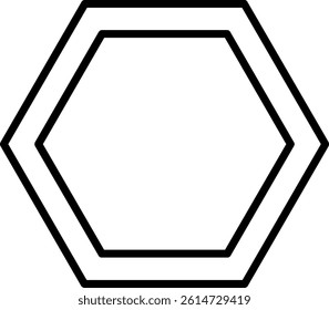 Hexagon Line Vector Icon Design