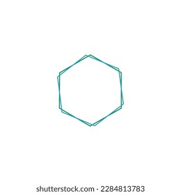 hexagon lines, frame geometric symbol simple logo vector