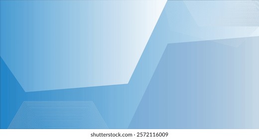 hexagon lines on blue and white background. Geometric is suitable for abstract backgrounds for creating slides and book covers