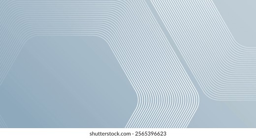 Hexagon lines on gray background. Geometric stripe line simple art