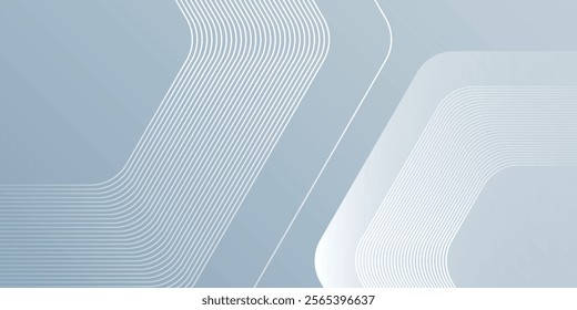Hexagon lines on gray background. Geometric stripe line simple art modern design