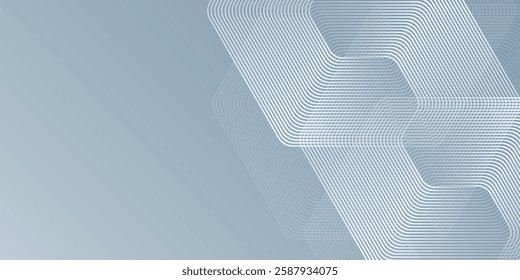 Hexagon lines on gray background. Geometric stripe lines modern