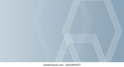 Líneas hexagonales sobre fondo gris. Diseño geométrico del arte de la línea de la raya para el cartel, folleto, cubierta, Sitio web, Anuncio. Tipo moderno2