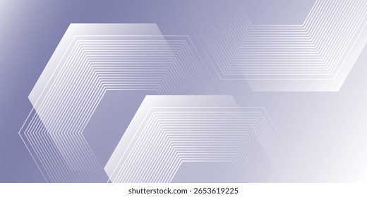 Sechsecklinien auf violettem Hintergrund. Geometrisches Streifenliniendesign modernes Abstrakt