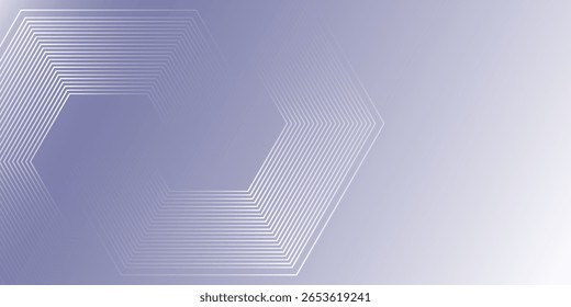 Sechsecklinien auf violettem Hintergrund. Geometrisches Streifenliniendesign modernes Abstrakt