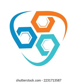 hexagon logo 1 icon template
