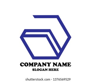 Hexagon Logo abstract corporate design vector template. Business Network Web Logotype concept icon.
