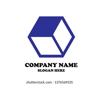 Hexagon Logo abstract corporate design vector template. Business Network Web Logotype concept icon.