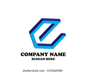 Hexagon Logo abstract corporate design vector template. Business Network Web Logotype concept icon.