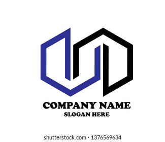 Hexagon Logo abstract corporate design vector template. Business Network Web Logotype concept icon.