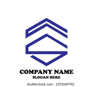 Hexagon Logo abstract corporate design vector template. Business Network Web Logotype concept icon.