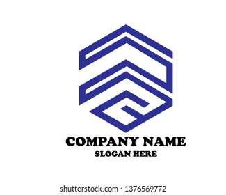 Hexagon Logo abstract corporate design vector template. Business Network Web Logotype concept icon.