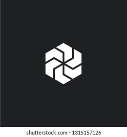 Hexagon logo concept. Polygon icon logo. Abstract icon, logo for your company - Vector