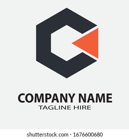 concepto del logotipo hexagonal. logotipo moderno
