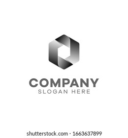 hexagon Logo Creative Template Sign Vector