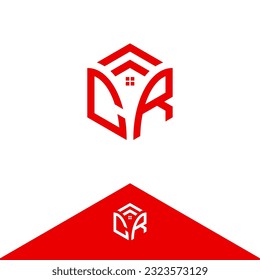 Hexagon Logo Design, CR hexagon Vektor.Immobilien und Bau.