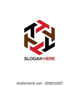 Diseño del logo de Hexagon. Logo plano.