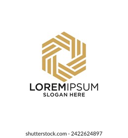 Design-Grafikvorlage für Hexagon-Logos