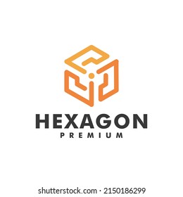 Hexagon logo design icon template vector