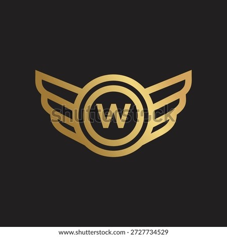 Hexagon logo design. Letter W logo design