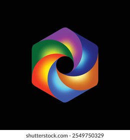 Hexagon logo design pattern object