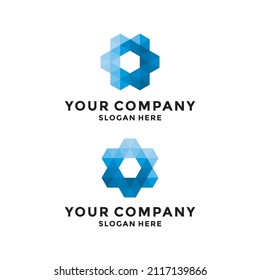 Descarga de plantilla de diseño de logotipo de Hexagon