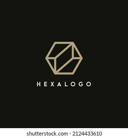 Hexagon logo design - vector illustration