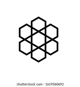 hexagon logo design vector template