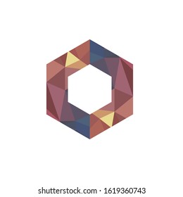 hexagon logo design vector template