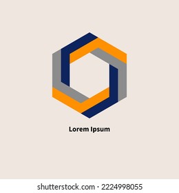 Logo de Hexagon, icono hexagonal para los negocios. Elemento de diseño, concepto de producción, símbolo tecnológico