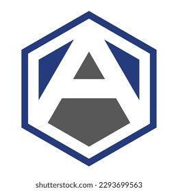 A hexagon logo icon template 1