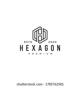 hexagon logo icon vector design template