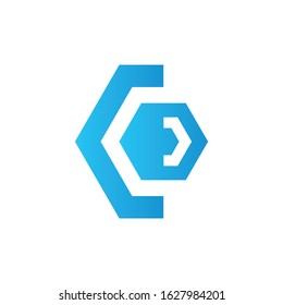 hexagon logo icon vector illustration design