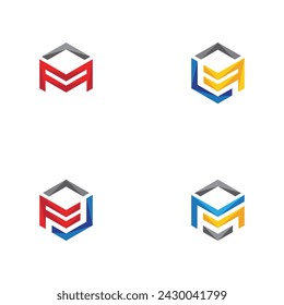 Hexagon Logo illustration Icon Vector Template