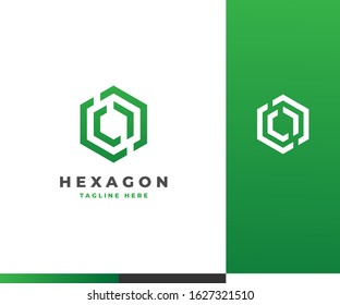 Hexagon logo Isolated on white background. can be used for business, consulting group company.