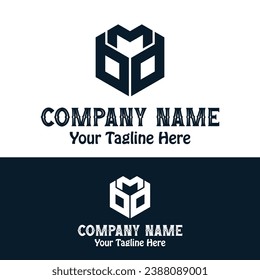Hexagon logo and Letter icon creative design elements, hexagon logo set