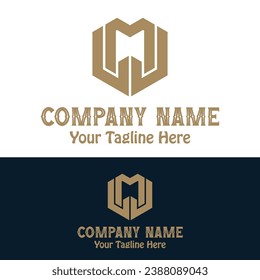 Logotipo de hexágono e icono de letra elementos de diseño creativo, conjunto de logotipos de hexágono