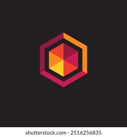 
Hexagon logo object fully editable vector template