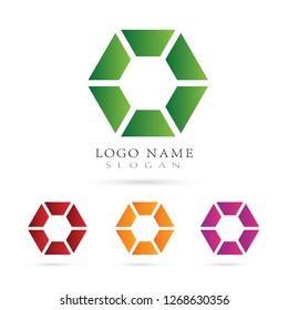 Hexagon Logo. Symbol & Icon Vector Template.