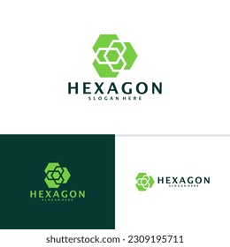 Hexagon logo template, Creative Hexagon logo design vector, Hexagon logo concept