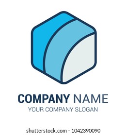 Hexagon Logo Template. Stock Vector.
