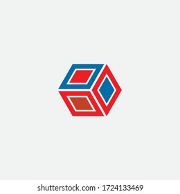 Hexagon logo vector templet modern