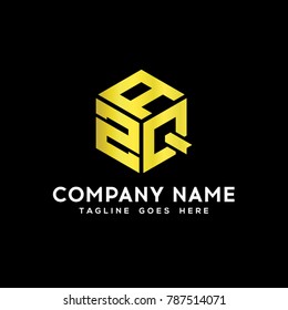 Hexagon logo.modern design.vector illustration.Gold