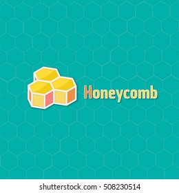 Hexagon logotype and icon, different variants, modern style