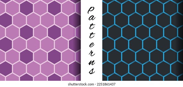 Hexagon Luxury Seamless Pattern Design in Vector Art