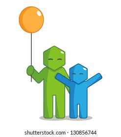 Hexagon Man - Giving Balloon