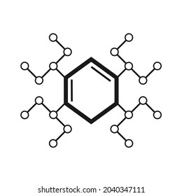 a hexagon with many circles on it